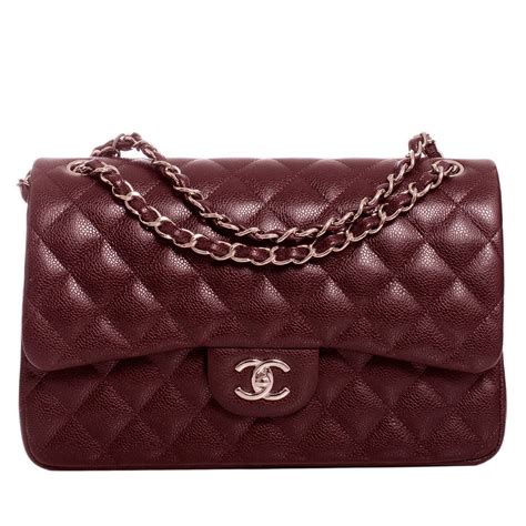 vintage burgundy chanel bag